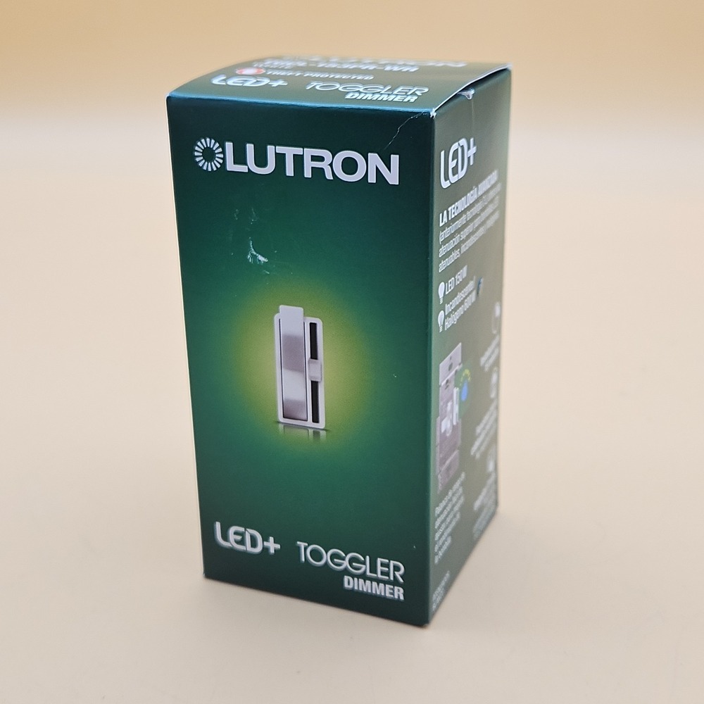 Lutron Toggler 3-Way Preset CFL LED Dimmer 1-Pole 150W White TGCL-153PR-WH